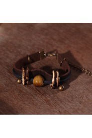 Unisex Chain Bracelet Leather / Rope Non Stone