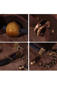 Unisex Chain Bracelet Leather / Rope Non Stone