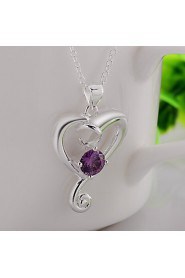 Cremation Jewelry 925 sterling silver Creative Heart with Colorful Zircon Pendant Necklace for Women