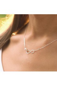 Women's Lucky Eight Word Pearl Necklace