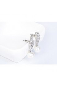 Newest Design FashionWomen Zircon Earrings with 925 Silver