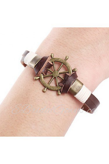 Punk Rudder Steering Wheel Leather Rope Leather Bracelet