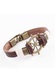 Punk Rudder Steering Wheel Leather Rope Leather Bracelet