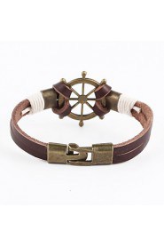 Punk Rudder Steering Wheel Leather Rope Leather Bracelet