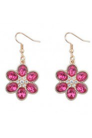 Bright Flowers Popular Fashion Crystal Marriage Earrings