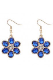 Bright Flowers Popular Fashion Crystal Marriage Earrings