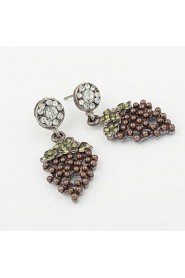 Antique Bohemia Coffee Plant Fruit Vintage Drop Earrings For Women Lady New Jewelry Grapes Earrings