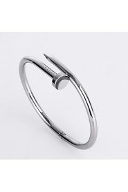 Simple Nail Shape Titanium Steel Hot Sales 18K Rose Gold Bracelets For Women(White,Gold,Rose Gold)(1Pc)