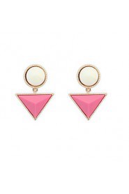 Europe And America New Fashion Punk Triangle Round Earrings