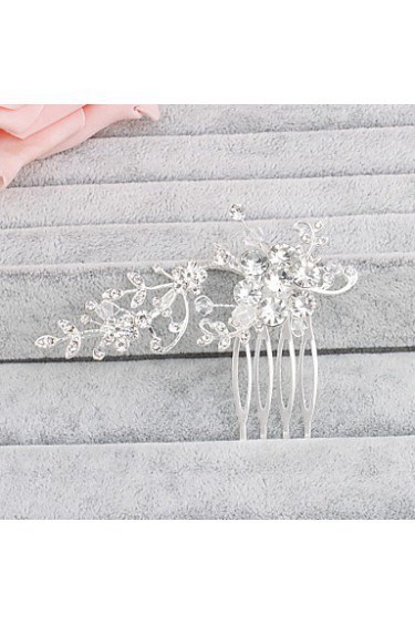 Women's Rhinestone Headpiece-Wedding / Special Occasion / Casual / Office & Career / Outdoor Hair Combs 1 Piece Clear Round