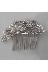 Women Rhinestone/Alloy/Imitation Pearl Hair Combs With Wedding/Party Headpiece