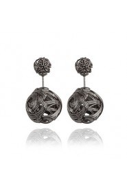 Hollow Spherical Metal Wire Wound Fashion Earrings