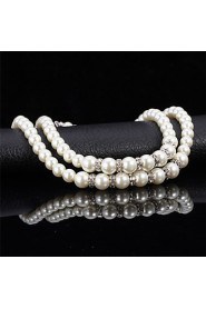 High Quality Synthetic Pearl Beads Luxury Fancy Choker Collar Necklace Austrian Rhinestone Jewelry for Women