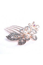 Fashion Alloy Hair Combs With Pearl/Rhinestone Wedding/Party Headpiece