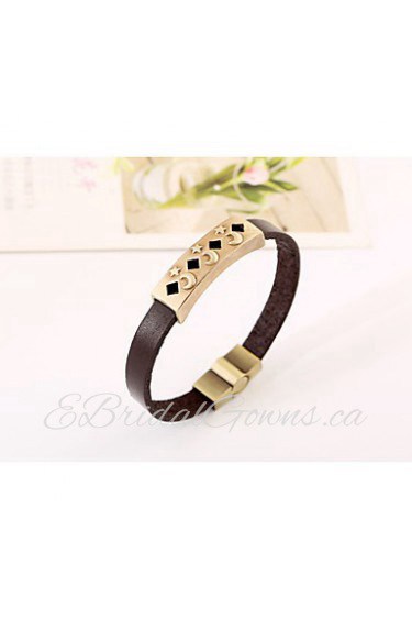 moon and stars the legendary personality Pierced leather bracelet alloy Leather Bracelet(bracelet)