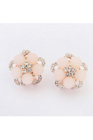 Luxury Super Flash Bling Crystal Shamballa Princess Ball 925 Sterling Silver Women Stud Earrings Party Jewelry