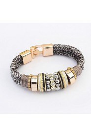 Women's Trend Leopard Alloy Fashion With Rhinestone Bracelet (More Colors)