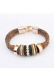 Women's Trend Leopard Alloy Fashion With Rhinestone Bracelet (More Colors)