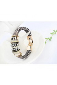 Women's Trend Leopard Alloy Fashion With Rhinestone Bracelet (More Colors)