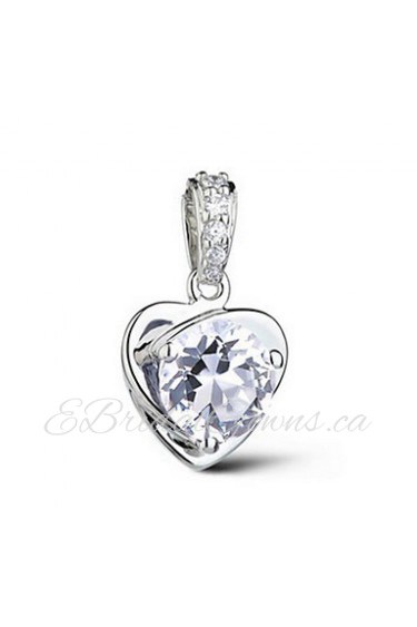 Top Classic Lady Fashion Heart Pendant Necklace Amethyst Crystal Jewelry New Girls Women