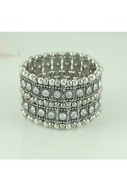 Women's Cuff Bracelet Alloy Rhinestone