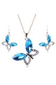 Jewelry Set Women's Party Jewelry Sets Alloy Crystal / Rhinestone Necklaces / Earrings Gold