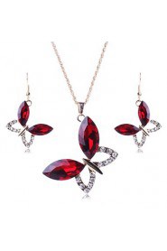 Jewelry Set Women's Party Jewelry Sets Alloy Crystal / Rhinestone Necklaces / Earrings Gold