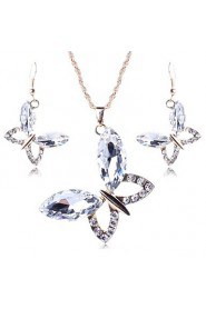 Jewelry Set Women's Party Jewelry Sets Alloy Crystal / Rhinestone Necklaces / Earrings Gold