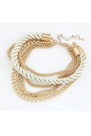 Multilayer Woven Bracelet Metal Chain Jewelry