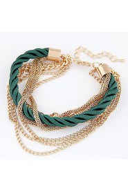 Multilayer Woven Bracelet Metal Chain Jewelry