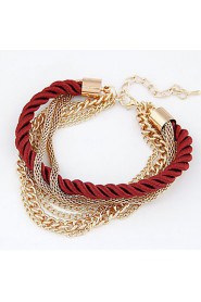 Multilayer Woven Bracelet Metal Chain Jewelry