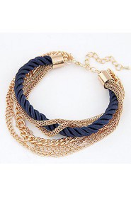 Multilayer Woven Bracelet Metal Chain Jewelry