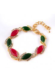 Opal Pigeon Blood Red Clasp Multicolored Gems Bracelet Wedding