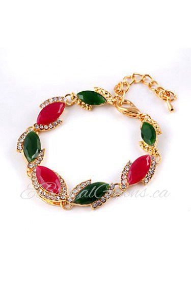 Opal Pigeon Blood Red Clasp Multicolored Gems Bracelet Wedding