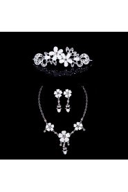 Resin Alloy Wedding/Party Jewelry Set With Rhinestone