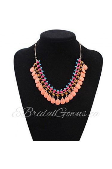 Latest Women Multi layers Statement Necklace Bohemia Style Choker Chains Ball Handmade Collar Necklaces