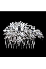Vintage Wedding Party Bridal Bridesmaid Round Diamond Crystal Hair Comb For Women Laides