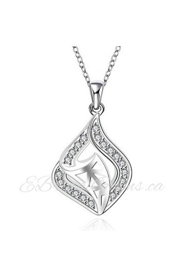 Cremation Jewelry 925 sterling silver Hollow Geometry Pave Zircon Pendant Necklace for Women