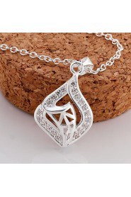 Cremation Jewelry 925 sterling silver Hollow Geometry Pave Zircon Pendant Necklace for Women