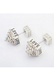 Girl Fashion Personalized 3 Colors Tower Alloy Stud Earrings for Woman Jewelry Accessories