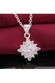 Cremation Jewelry 925 sterling silver Geometry Pave Zircon Pendant Necklace for Women