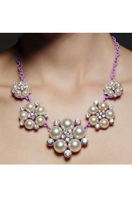 Women's Alloy Necklace Anniversary/Party/Special Occasion Imitation Pearl/Rhinestone