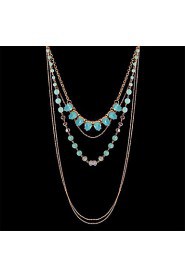 Women's Alloy Necklace Daily Turquoise-61161023