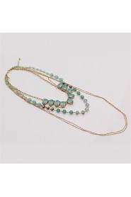 Women's Alloy Necklace Daily Turquoise-61161023