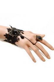 Vintage Gothic Bracelet With Ring