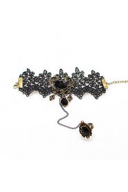 Vintage Gothic Bracelet With Ring