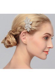 Women's Rhinestone Headpiece-Wedding / Special Occasion / Casual / Office & Career / Outdoor Hair Combs 1 Piece Clear Round