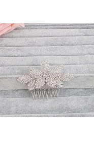 Women's Rhinestone Headpiece-Wedding / Special Occasion / Casual / Office & Career / Outdoor Hair Combs 1 Piece Clear Round