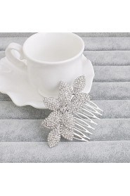 Women's Rhinestone Headpiece-Wedding / Special Occasion / Casual / Office & Career / Outdoor Hair Combs 1 Piece Clear Round