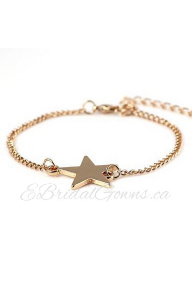 Star-Shaped Alloy Bracelet Gold(1Pc)